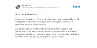 duurzaam leiderschap